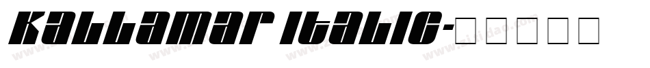 Kallamar Italic字体转换